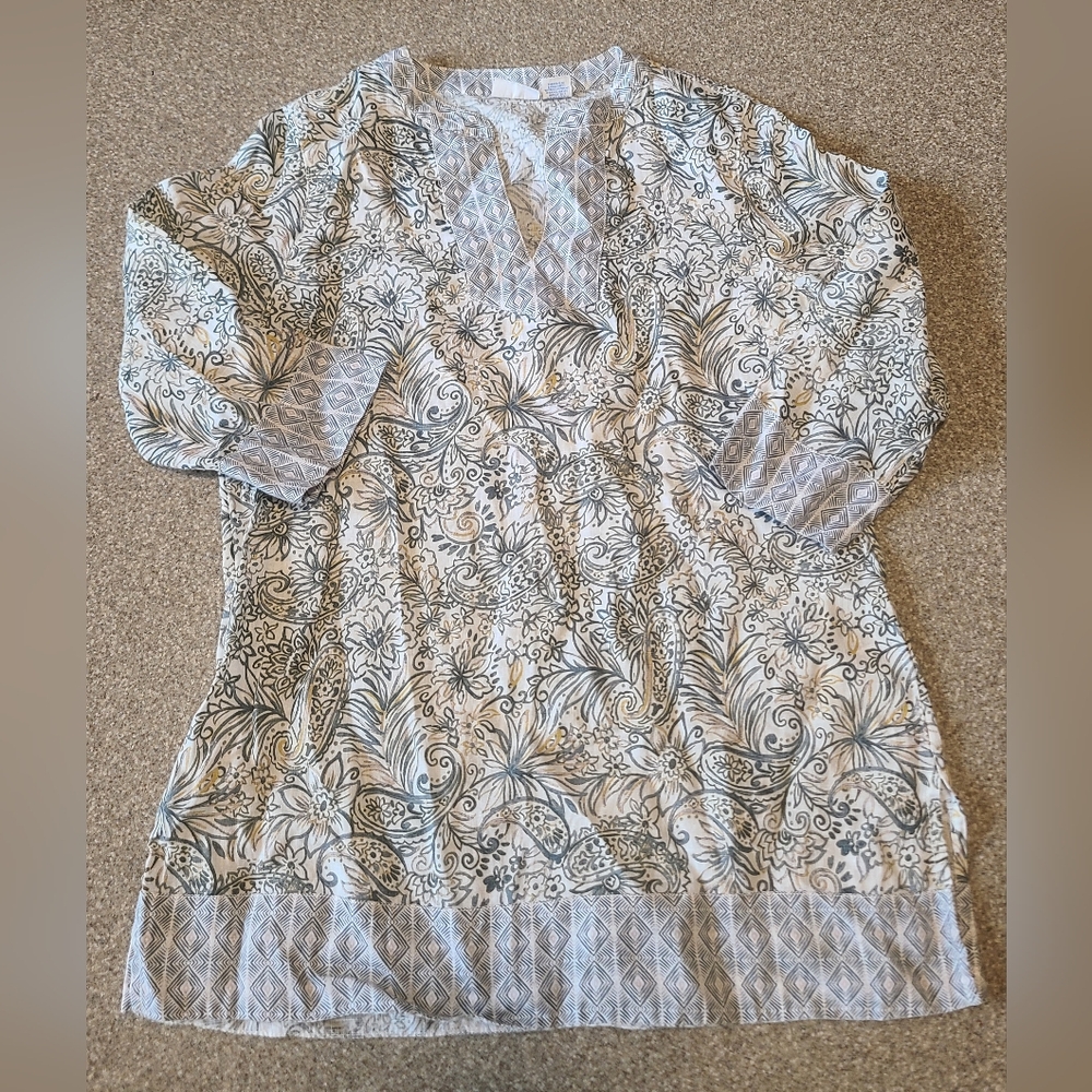 Sigred Olsen 100 % Linen Tunic Size Small